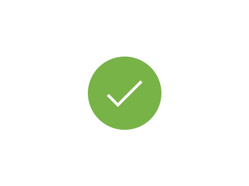 Simbolo de checado em verde